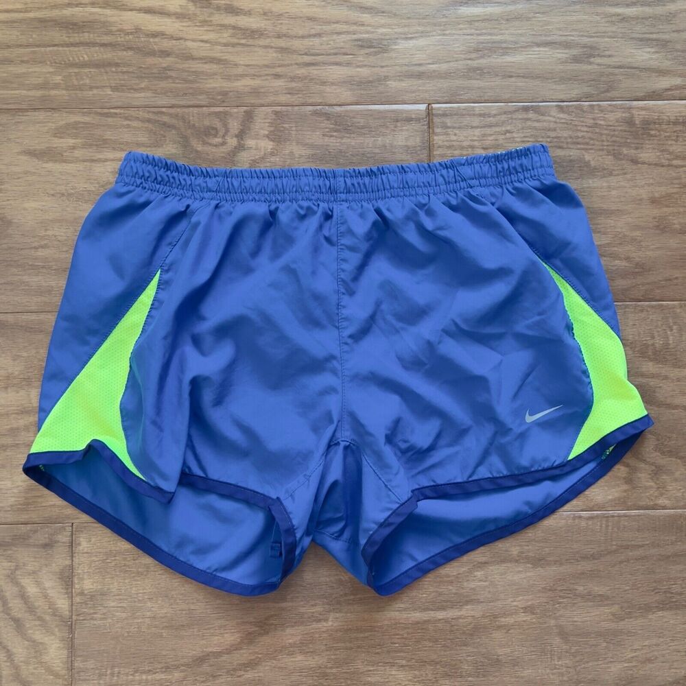 Nike Shorts Size S Blue Green Dri-Fit 5K Tempo Running Brief Lined